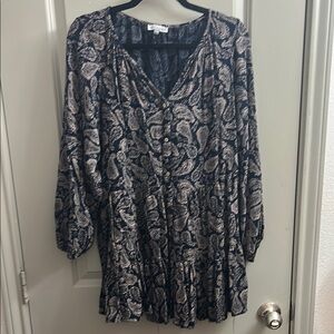 Wishlist Navy and Beige Mini Dress